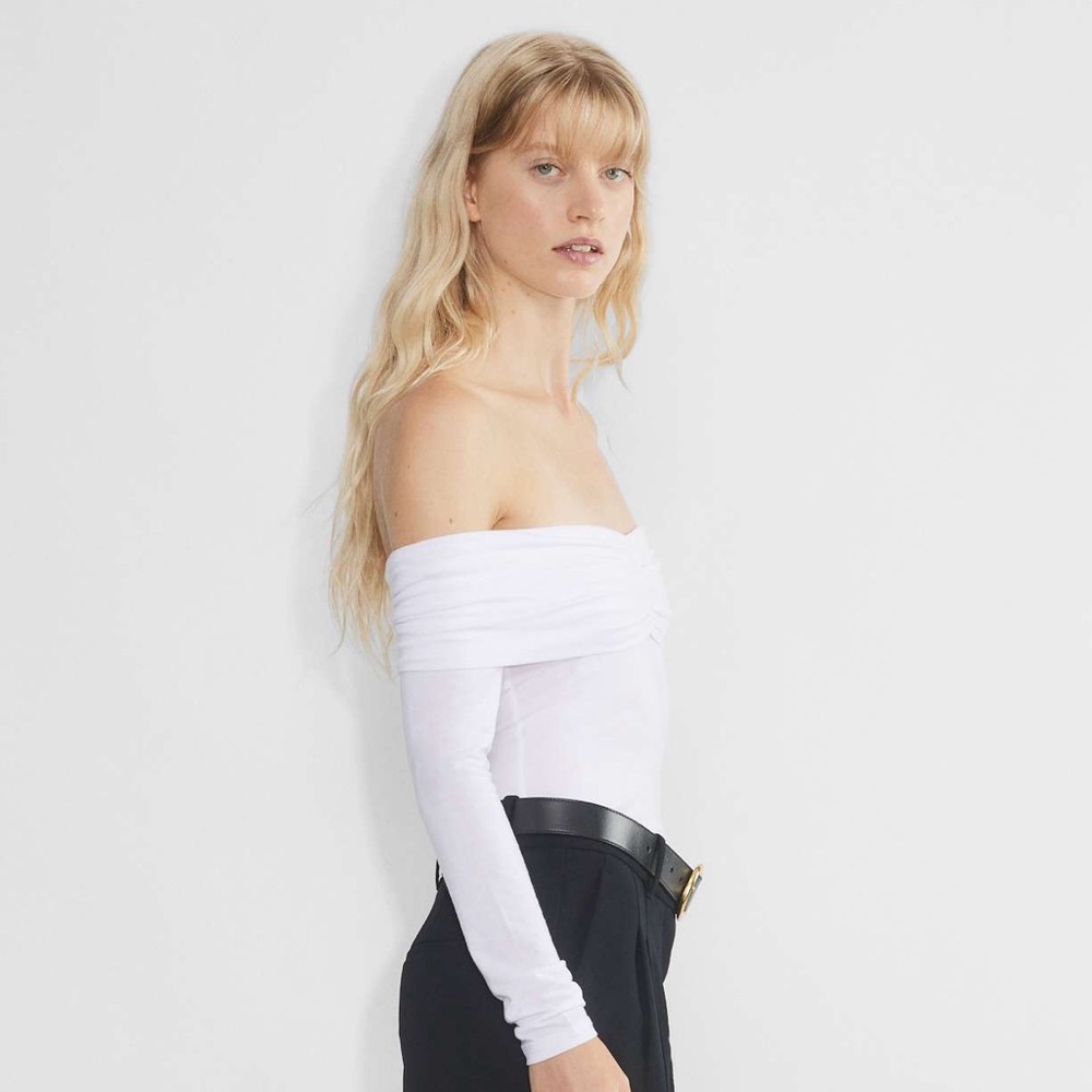 Wilfred White Off-Shoulder Top